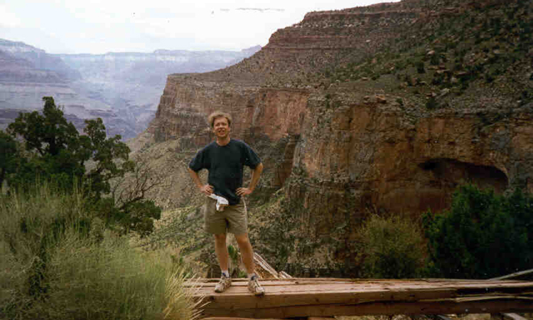 David crosses a bridge