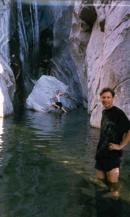 David finds some cool rocks.