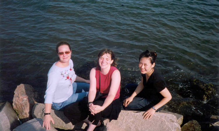 The Clemmer group visits the ocean.